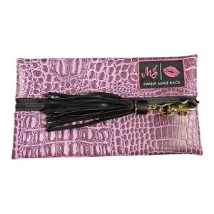 Makeup Junkie Bags - Purple Crocodile Cosmetic Pouch